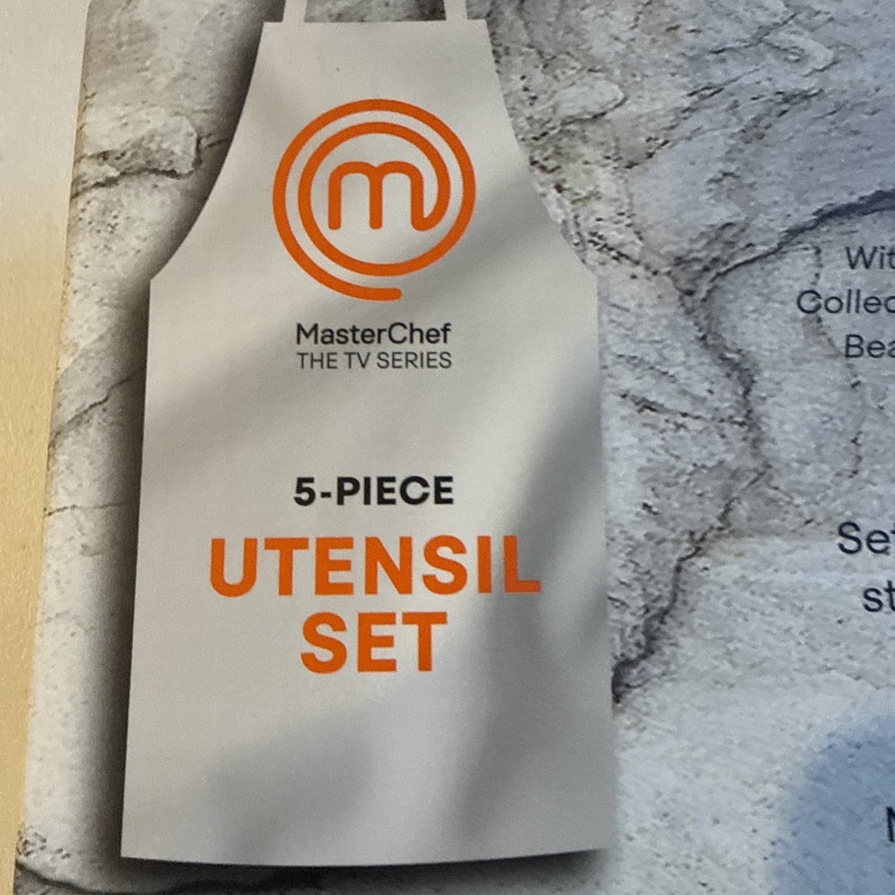 MasterChef 5 Piece Kitchen Utensil Set Nylon Cooking Tools, Wood Steel Handles - Picture 10 of 12